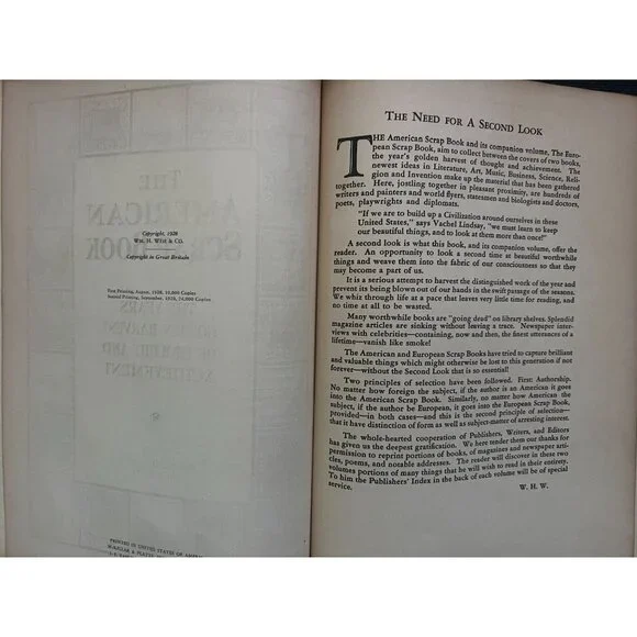 1928 American Scrap Book & European Scrap Book 2 Volume Set Wm H Wise Hardcovers - Picture 3 of 7